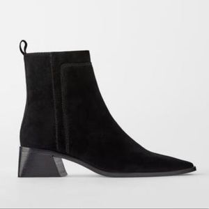 ZARA leather booties